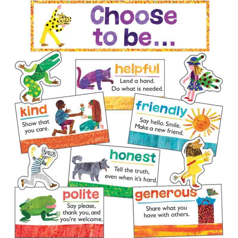 Positive Character Traits Eric Carle Mini Bulletin Board Set