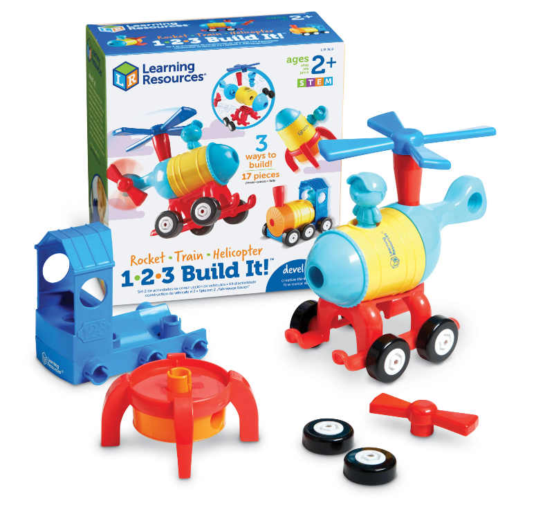 1-2-3 Build It! Rocket-Train-Helicopter