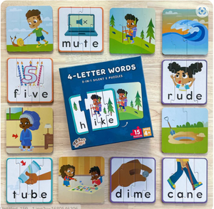 4 Letter Silent E Word Puzzle