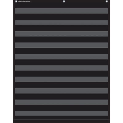 Black 10 Pocket Chart