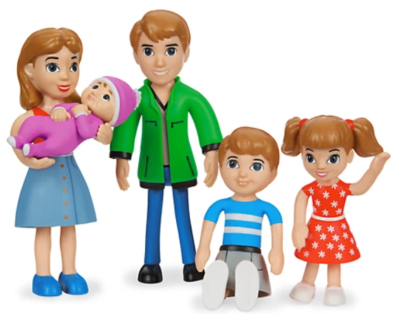 Pose and Play Dolls Caucasian Family